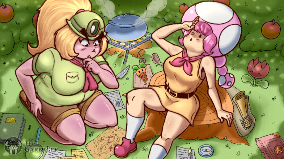 Fanart Goombella and Toadette from the Mario series