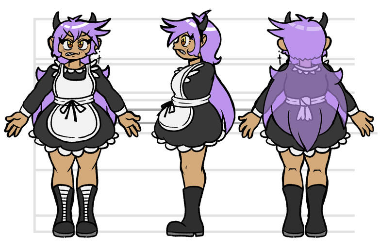 Model sheet for Ram (My character) for a personal project