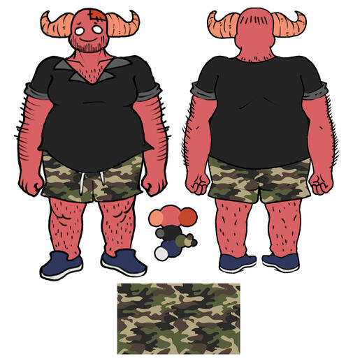 Model sheet for Abbadon (My character)