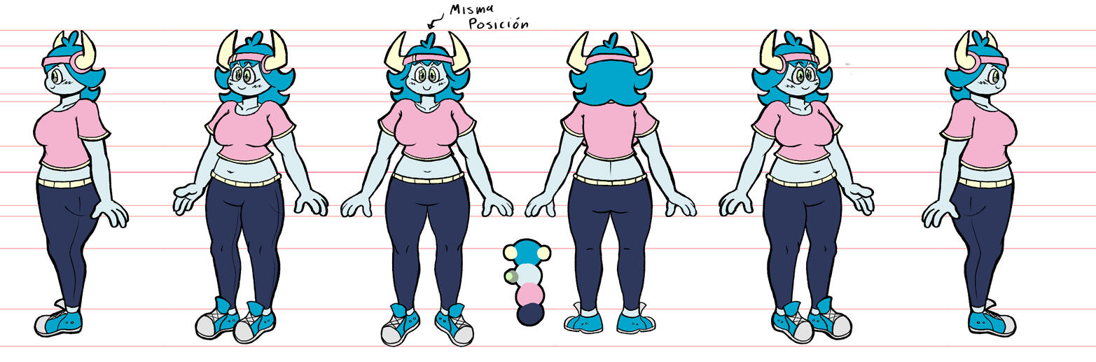 Turnaround of Morticia (My character) for a college project